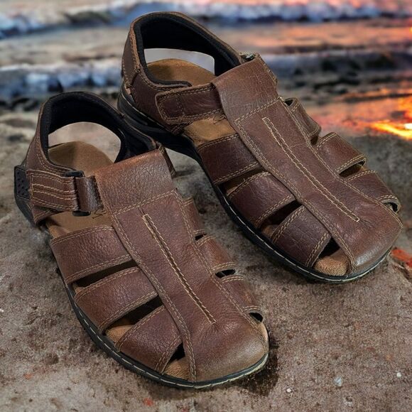 Dr. Scholl's 'Camden' Closed Toe Fisherman Sandals Mens Size 10M - Picture 1 of 16